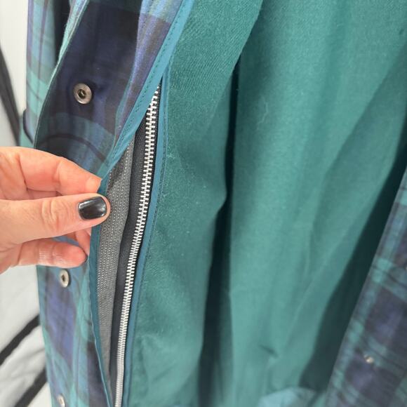 Vintage Cambridge Plaid Trench Coat Size 8 | Ralph Lauren Classic Vibes Preppy - Picture 11 of 13